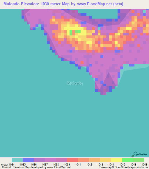 Mulondo,Uganda Elevation Map