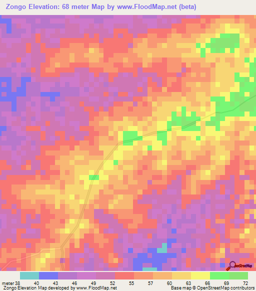 Elevation of Zongo,Ghana Elevation Map, Topography, Contour