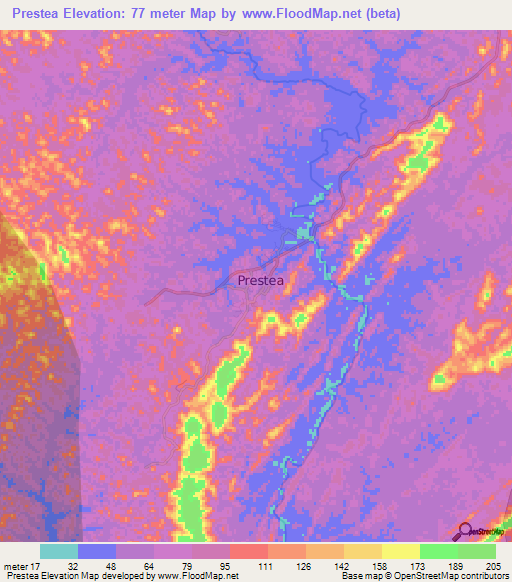 Prestea,Ghana Elevation Map