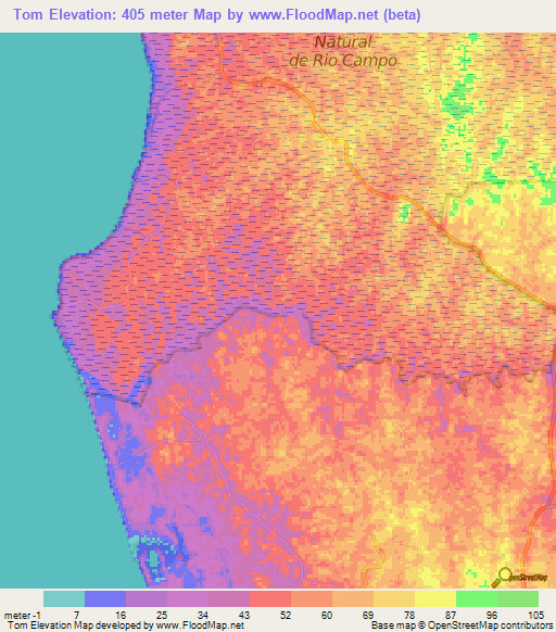 Tom,Equatorial Guinea Elevation Map