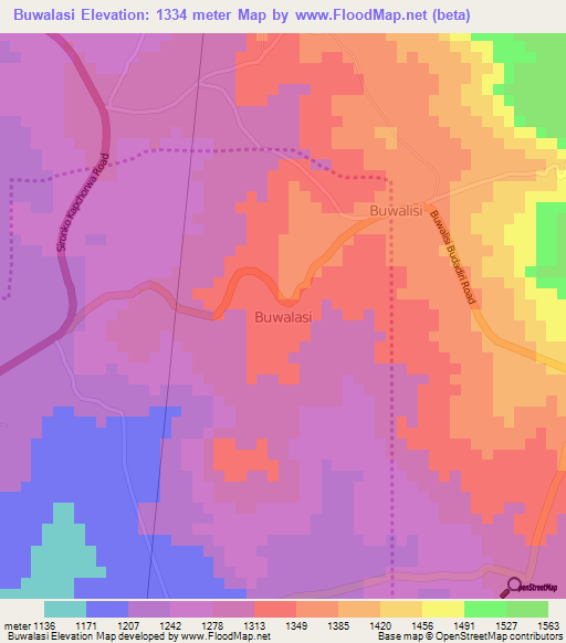 Buwalasi,Uganda Elevation Map