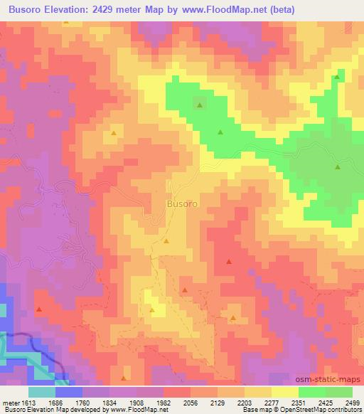 Busoro,Uganda Elevation Map