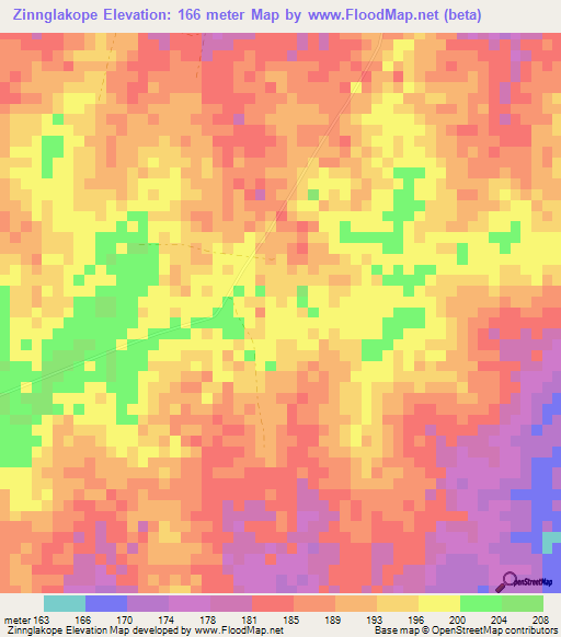 Zinnglakope,Togo Elevation Map