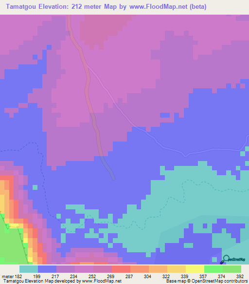 Tamatgou,Togo Elevation Map