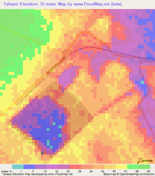 Tahassi,Togo Elevation Map