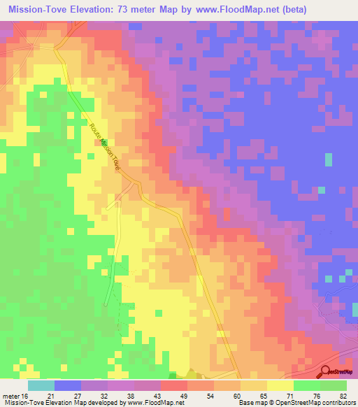 Mission-Tove,Togo Elevation Map