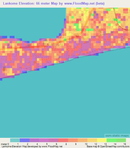 Lankome,Togo Elevation Map