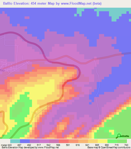 Bafilo,Togo Elevation Map