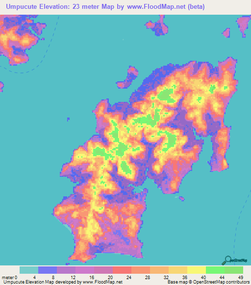 Umpucute,Guinea-Bissau Elevation Map