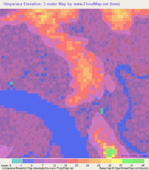 Umpacaca,Guinea-Bissau Elevation Map