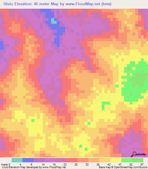 Ululo,Guinea-Bissau Elevation Map