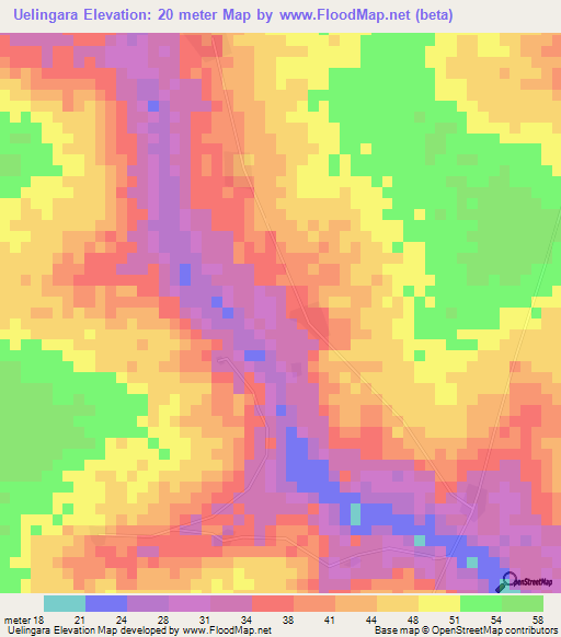 Elevation of Uelingara,Guinea-Bissau Elevation Map, Topography, Contour