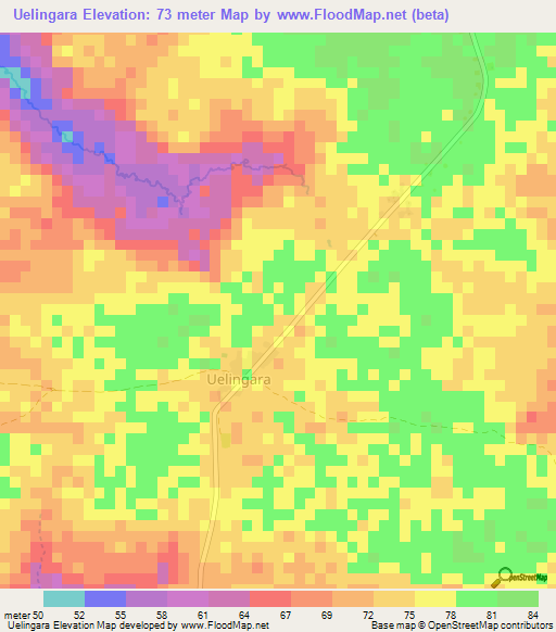 Uelingara,Guinea-Bissau Elevation Map