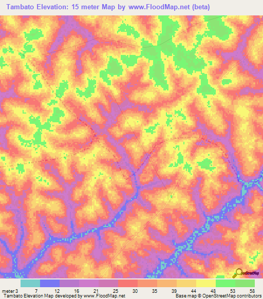 Tambato,Guinea-Bissau Elevation Map