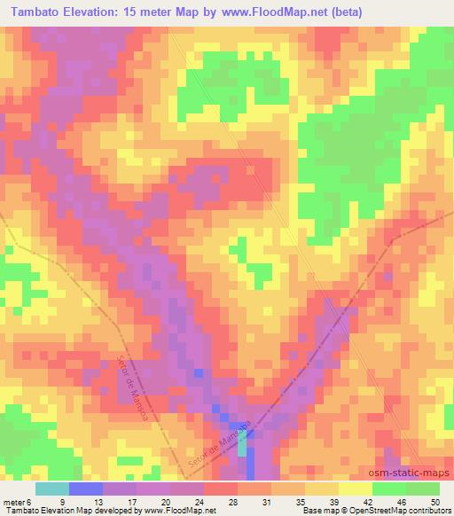 Tambato,Guinea-Bissau Elevation Map