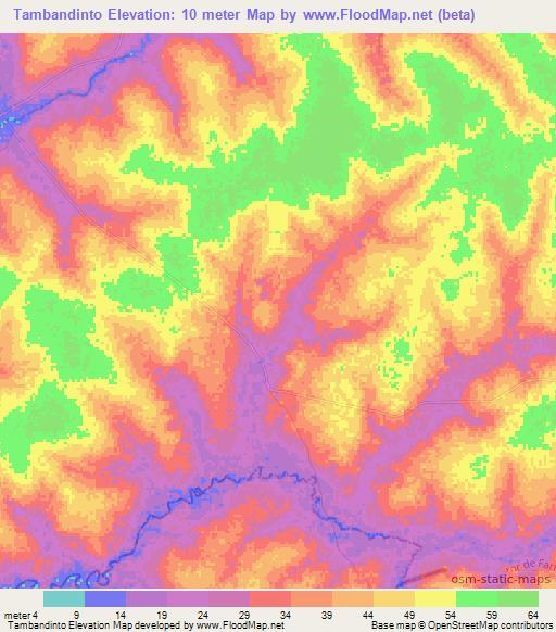 Tambandinto,Guinea-Bissau Elevation Map