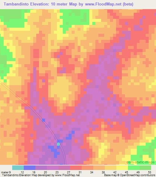 Tambandinto,Guinea-Bissau Elevation Map