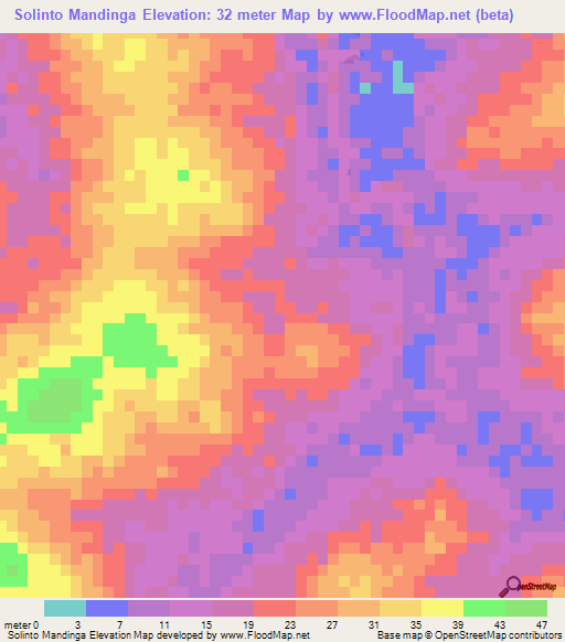 Solinto Mandinga,Guinea-Bissau Elevation Map