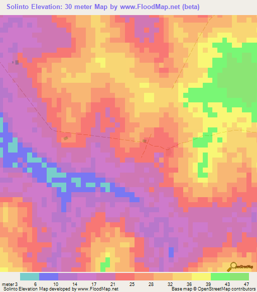 Solinto,Guinea-Bissau Elevation Map