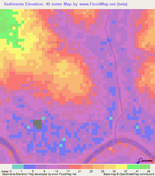 Sedimenta,Guinea-Bissau Elevation Map