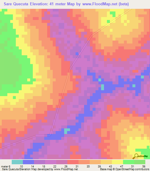 Sare Quecuta,Guinea-Bissau Elevation Map