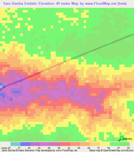 Sare Demba Embalo,Guinea-Bissau Elevation Map