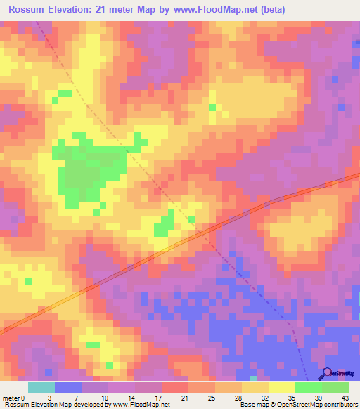 Rossum,Guinea-Bissau Elevation Map