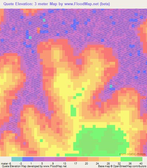 Quete,Guinea-Bissau Elevation Map