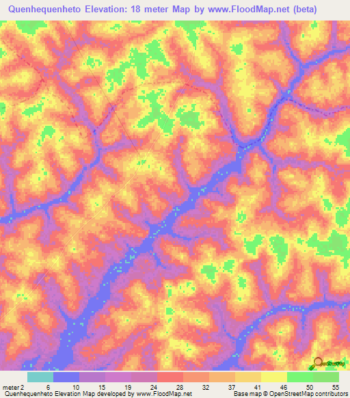 Quenhequenheto,Guinea-Bissau Elevation Map