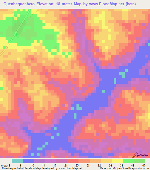 Quenhequenheto,Guinea-Bissau Elevation Map