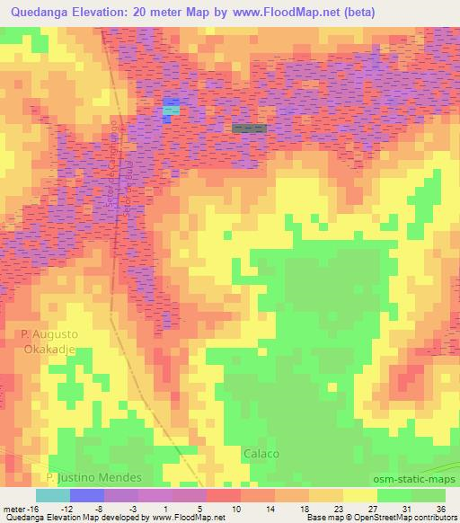 Quedanga,Guinea-Bissau Elevation Map