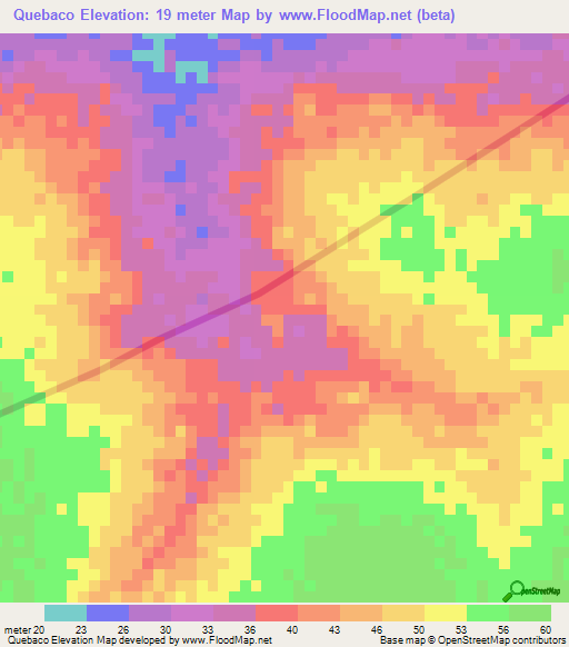 Quebaco,Guinea-Bissau Elevation Map