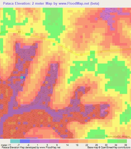 Pataca,Guinea-Bissau Elevation Map