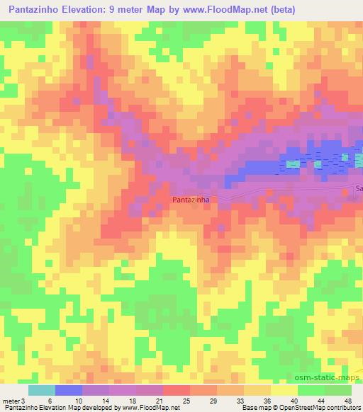 Pantazinho,Guinea-Bissau Elevation Map