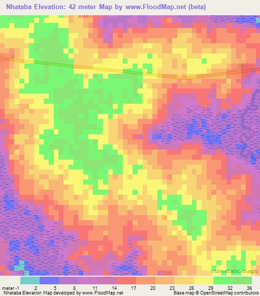 Nhataba,Guinea-Bissau Elevation Map