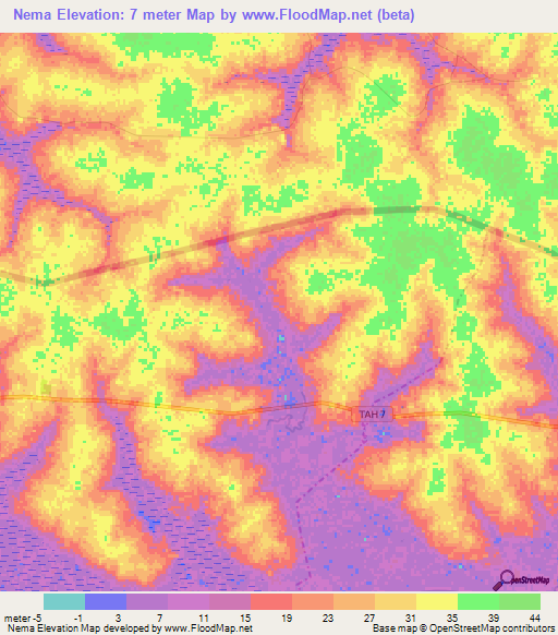 Nema,Guinea-Bissau Elevation Map