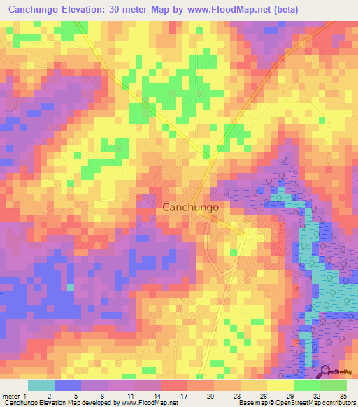 Canchungo,Guinea-Bissau Elevation Map