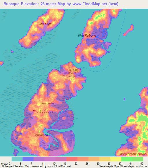 Bubaque,Guinea-Bissau Elevation Map