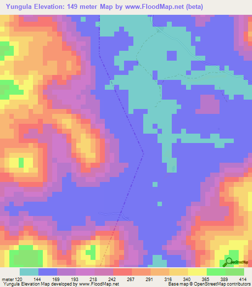 Yungula,Sierra Leone Elevation Map