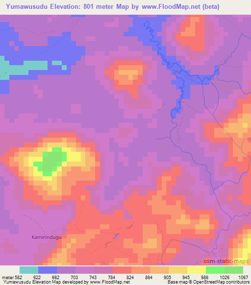 Yumawusudu,Sierra Leone Elevation Map