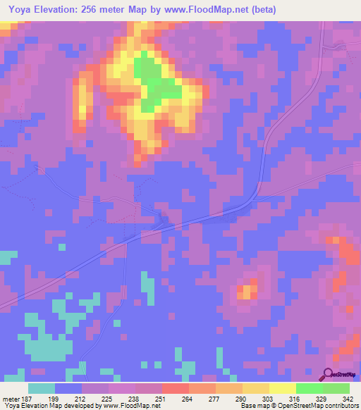 Yoya,Sierra Leone Elevation Map