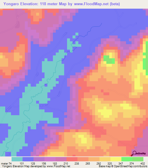 Yongaro,Sierra Leone Elevation Map