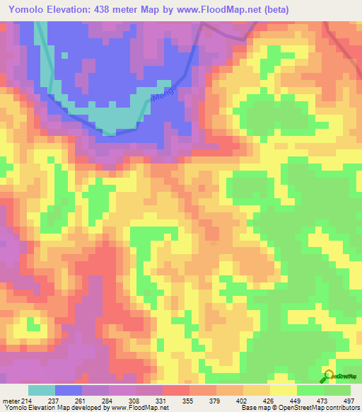 Yomolo,Sierra Leone Elevation Map