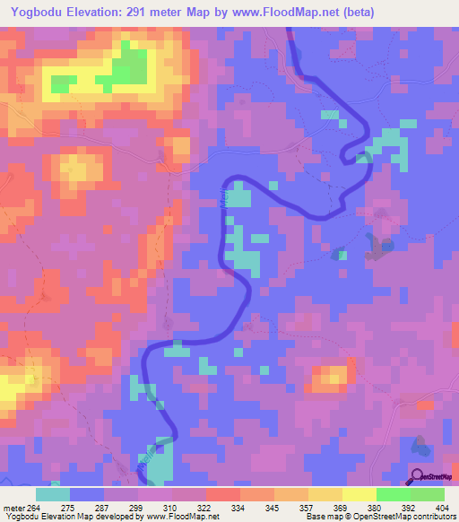 Yogbodu,Sierra Leone Elevation Map