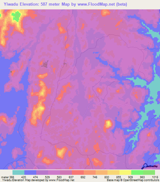 Yiwadu,Sierra Leone Elevation Map