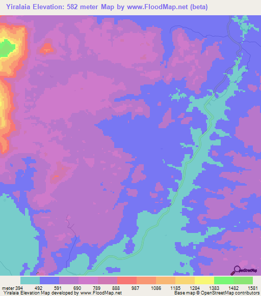 Yiralaia,Sierra Leone Elevation Map