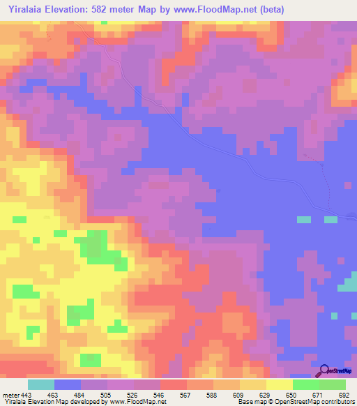 Yiralaia,Sierra Leone Elevation Map