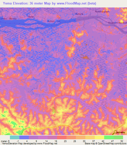 Elevation of Yema,Sierra Leone Elevation Map, Topography, Contour