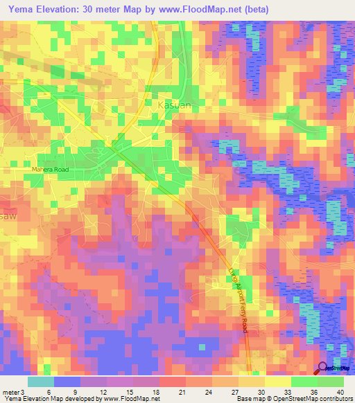 Yema,Sierra Leone Elevation Map