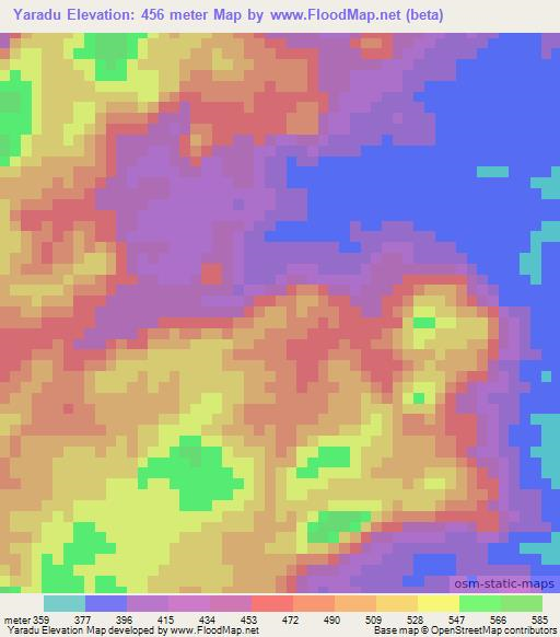 Yaradu,Sierra Leone Elevation Map